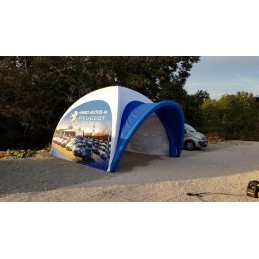 Tente gonflable personnalisée 5mx5m avec auvent